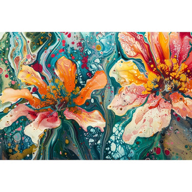 Large Abstract Flower Canvas